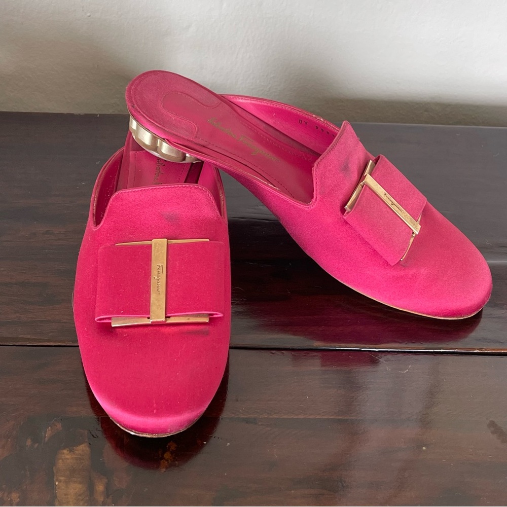 Salvatore Ferragamo Satin Slip-On Shoes